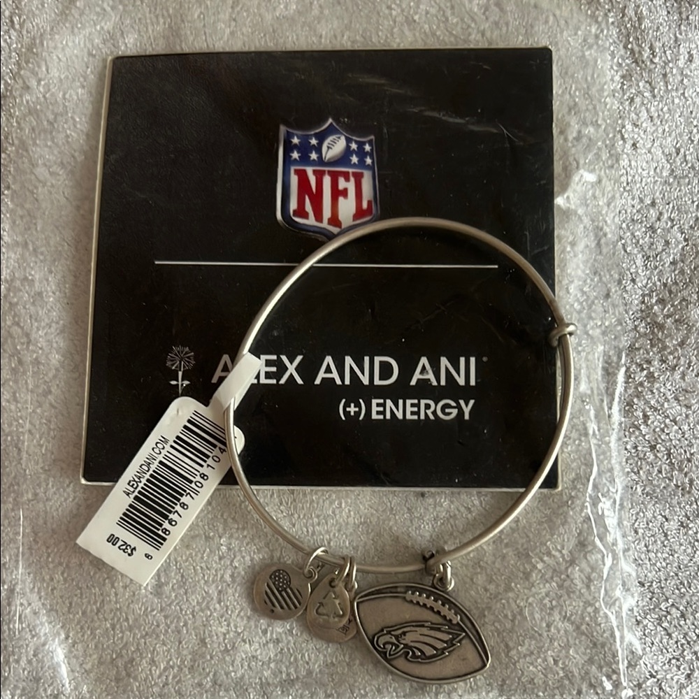 NWT Alex and Ani NFL Silver Bracelet - Philadelphia Eagles